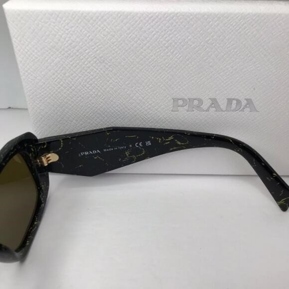 Prada Black Marble Effect Sunglasses main image 8